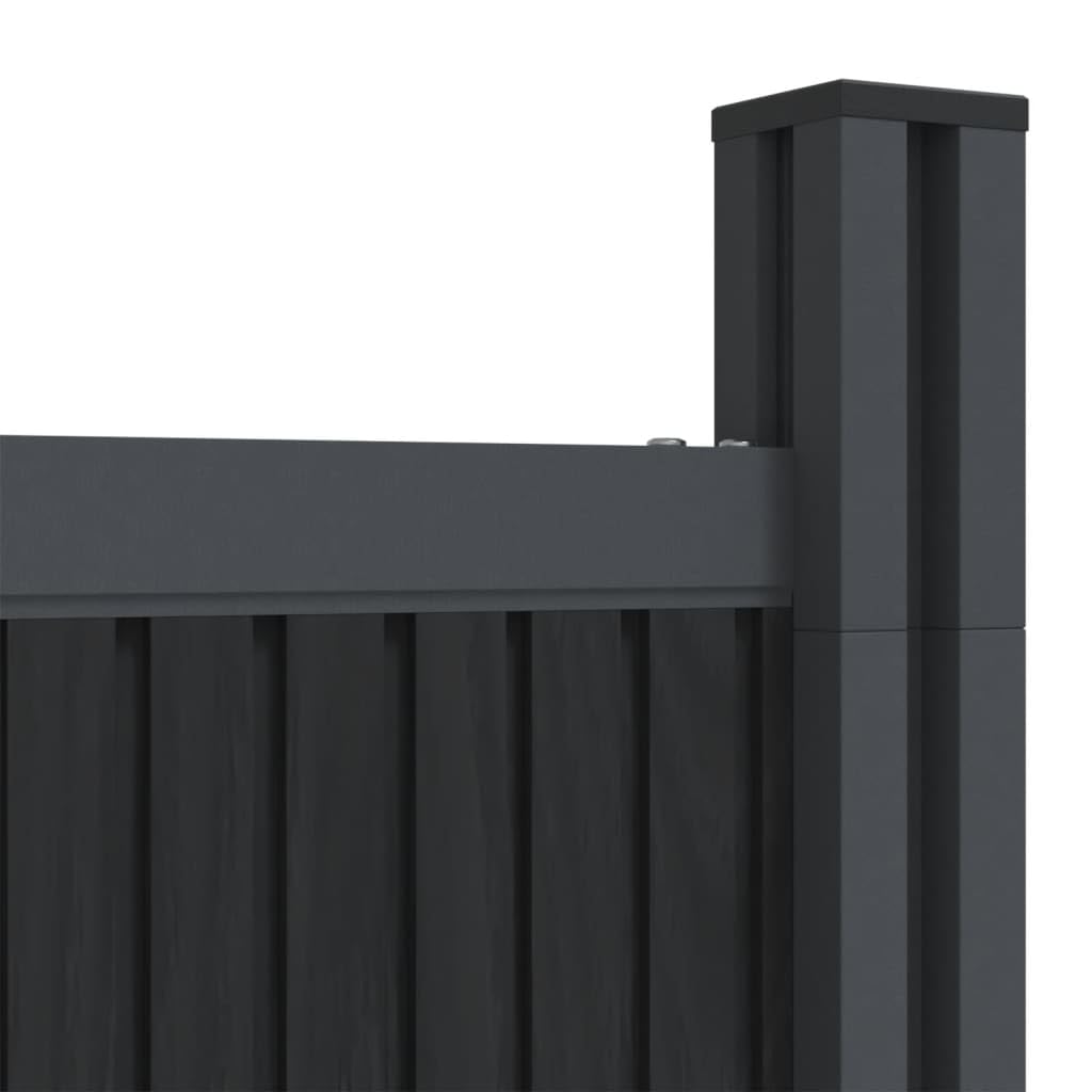 vidaXL Panel de Valla, Pared de Cerca Decorativa, Pantalla de Privacidad, Barrera para Jardín Patio Terraza Hogar, WPC Gris 872x186 cm