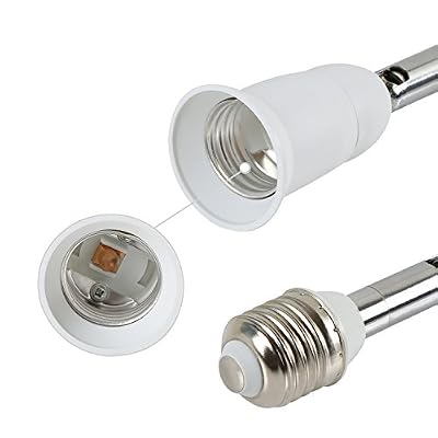 ELECTOP Light Socket Extender 90 Degree Bending E27 to E27 Bulb Base Lamp Holder 180 Degree Adjustable Adapter