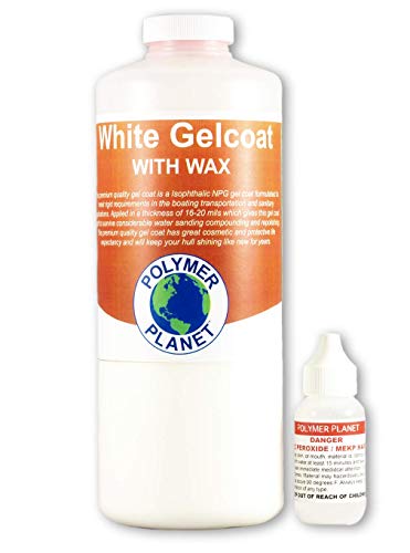 Polymer Planet White Gelcoat with Wax - Isophthalic NPG Gel Coat, Fiberglass Marine