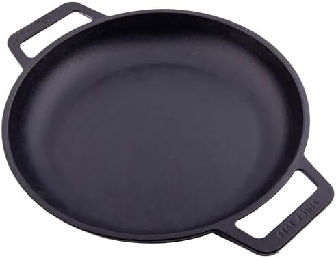 Victoria Cast Iron Round Skillet with Double Loop Handles, Made in Colombia, 10 Inches