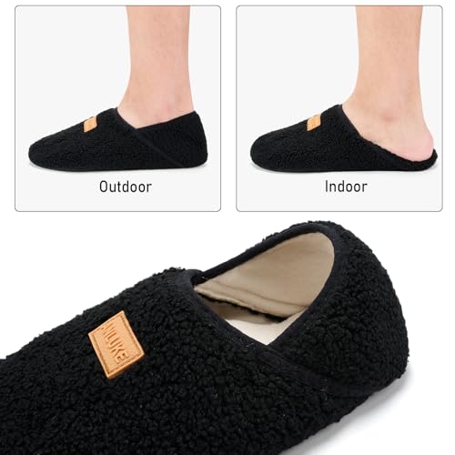 anluke slipper for women men slipper socks fuzzy house shoes rubber sole slip on soft-lightweight non slip indooroutdoor