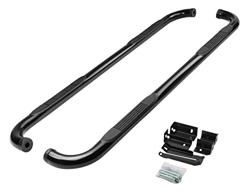DNA Motoring STEPB-3-005-BK Stainless Steel 3" Side Step Nerf Bar Running Board,Black
