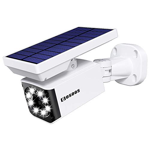 Solar Motion Sensor Light Outdoor, 800LM 8 Watt 8 LED Wireless Spotlight IP66