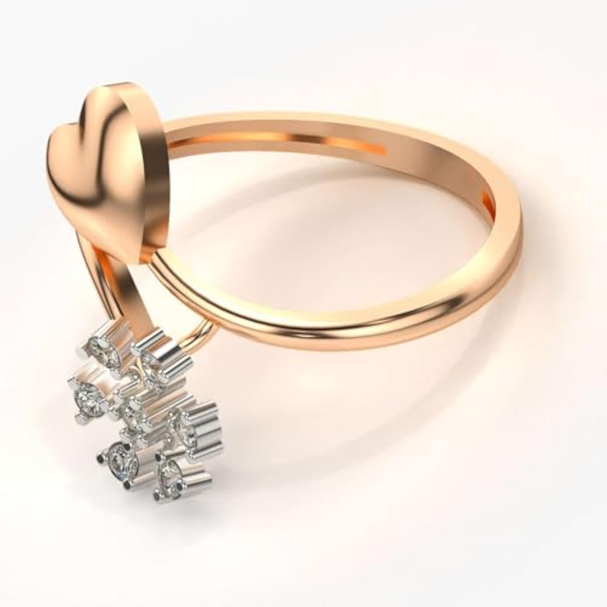 Women's Sterling Silver & Certified Lab Grown Diamond Ring, 0.13cts