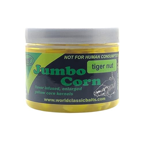 WCB Carp Baits - Flavored Jumbo Corn Bait for Fishing - Ideal for Carp Fishing (Flavor: Tiger Nut)