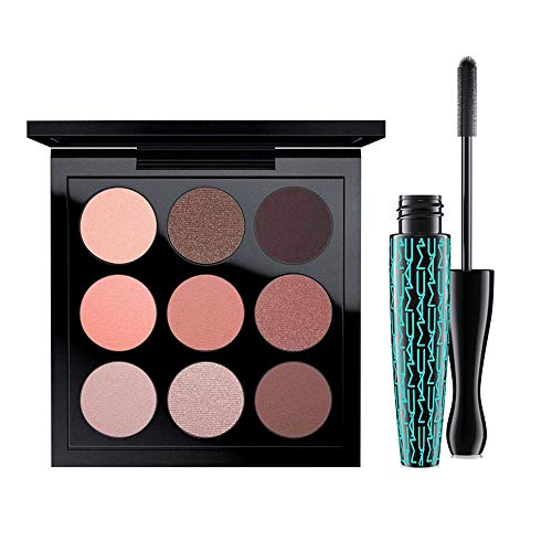 Mac Eye Shadow X 9 Dusky Rose & Extreme Dimension Waterproof Lash Mascara 0.47 Oz
