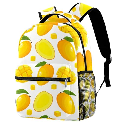 Sac à dos d'école motif mangue multicolore à bretelles ajustables