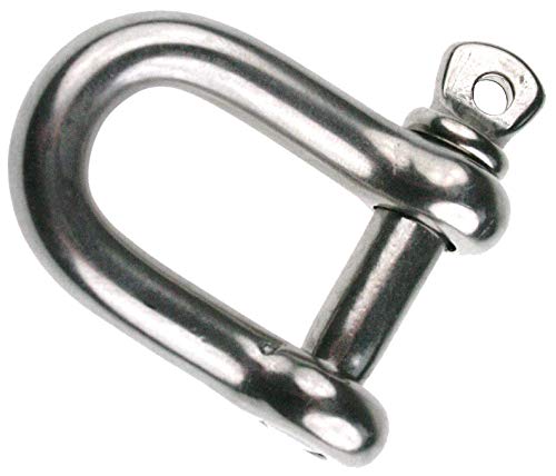 Grillo a D, in acciaio inox, da circa 12 mm, ARBO-INOX