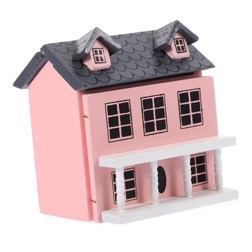 PERSELOSO Casa De Muñecas De Madera Miniatura Muebles Modelo De Villa De Jardín para Decoración De Escenas y Accesorios De Paisajismo