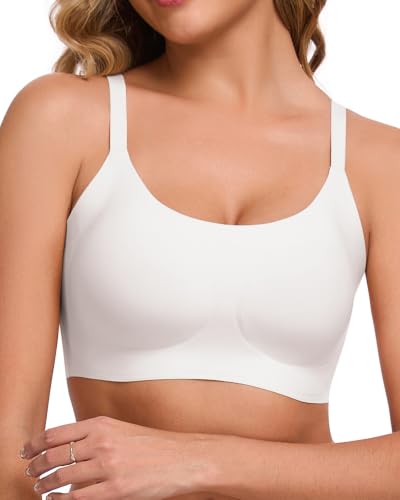 Image of Ubras Wireless Bralette Seamless T-Shirt Bra Spaghetti Strap Bra | Women, Pull On, Comfortable, Breathable, Smooth, Daily Wear