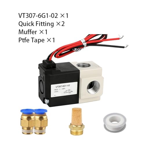 Électrovanne pneumatique VT307V commande vide stable 3/2 voies 24V - 3
