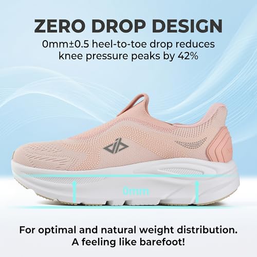 Image of JACKSHIBO Wide Toe Box Shoes Women Zero Drop Arch Support Wide Sneakers
