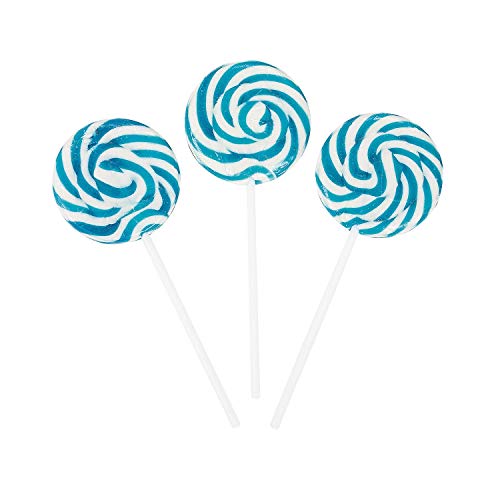 Fun Express - Light Blue Swirl Pops (2-Pack of 24)