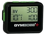 Compacto temporizador de intervalos veces uno o dos intervalos de entre dos segundos y 99 minutos. integrado cronómetro y función de reloj.