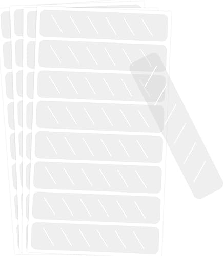 Calcomanías transparentes a prueba de manipulaciones, 3/4 x 3 1/2 pulgadas, calcomanías adhesivas de seguridad vacías, etiquetas selladas