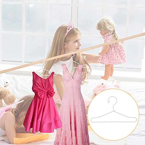 Healifty 20 peças de mini cabides para roupas de boneca, roupa de vestido, suporte para roupas de bo