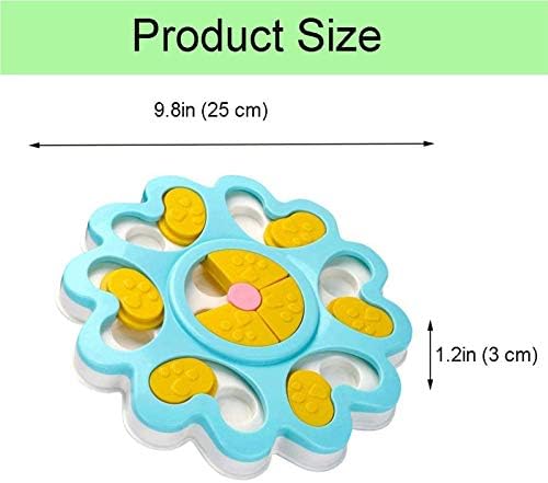 Elezenioc Dog Puzzle Feeder Toy,Puppy Treat Dispenser Puzzle Slow Feeder Dog Toy,Dog Training Games Feeder with Non-Slip, Improve IQ Puzzle Bowl for Puppy
