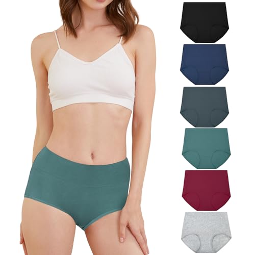 Aurmly Women's High Waist Cotton Underwear