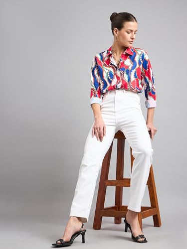 Image of Style Quotient Women Tinted Blue HIGH Rise Straight FIT Jeans