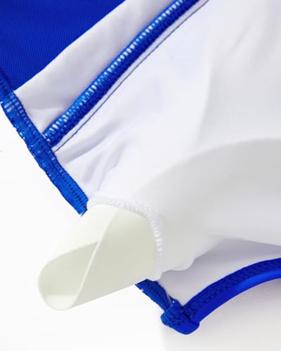 SUUKSESS Women Slimming Tummy Control One Piece Swimsuits Sexy Mesh High Waisted Monokini Bathing Suits (Royal Blue, M) - Image 6