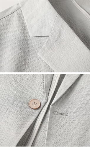 Men's Loose Fit Lightweight Jacket Business Casual Work Suit Coat Comfortable Wedding Solid Color4