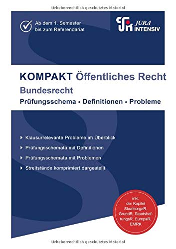 KOMPAKT Bundesrecht: Auf knapp 100 Seiten: Probleme und Definitionen im Überblick KOMPAKT Bundesrecht: Auf knapp 100 Seiten: Probleme und Definitionen im Überblick