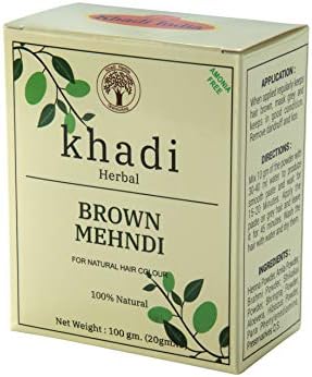 Khadi Shuddha Brown Mehendi For Natural Hair Colour, 100g - Brown (Pack of 1)
