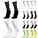 PRIOKNIKO Socks For Men Anti-Slip Silicone Aero White Line Cycling Sports Running Socks,One Size 6-12