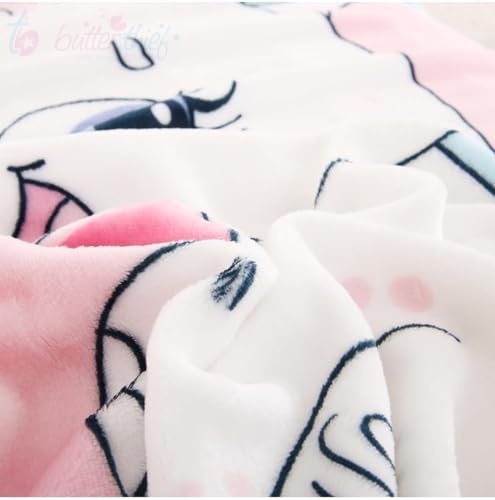 Image of Butterthief Cartoon Print Baby Blanket - Lightweight Soft Baby Wrapper Blanket for Newborns, Infants & Toddlers (0-5 Years) | Multipurpose Cozy Baby Blanket for Crib, Stroller & Travel (Baby Elephant)