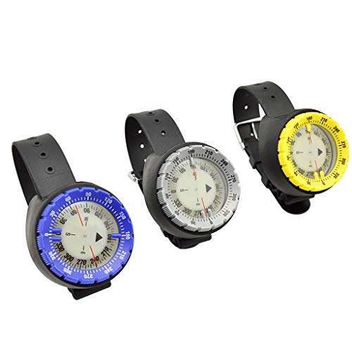 Brújula de Buceo Profesional Impermeable 50m Amarilla miniatura 6