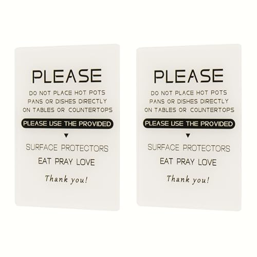 Countertop Protection Signs (2-Pack)
