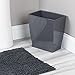MetroDecor mDesign Wastebasket Trash Can - Rectangular, Slate