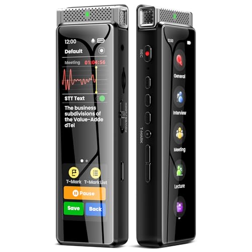 Image of Innioasis 136GB Voice Recorder Device with Playback, Full Touchscreen Audio Recording Device with AI Intelligent Transcription and Bluetooth, Voice Recorder Mic and Voice Activated Recorder (Silver)