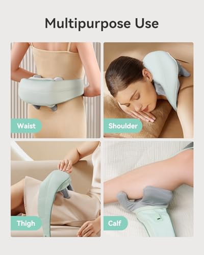 Image of Snailax Cordless Shiatsu Neck Massager with Heat, 4D Kneading Back Shoulder Massager Deep Tissue, Larger Massage & Heating Area, Gift for Mom Dad