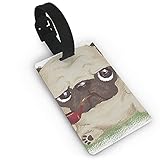Étiquettes à Bagages Drôle Ruffian Abricot Carlin Cool Imprimé PVC Nom Tag Identifiant De Valise De Voyage Étiquettes D'identification Étiquette De Bagage Durable