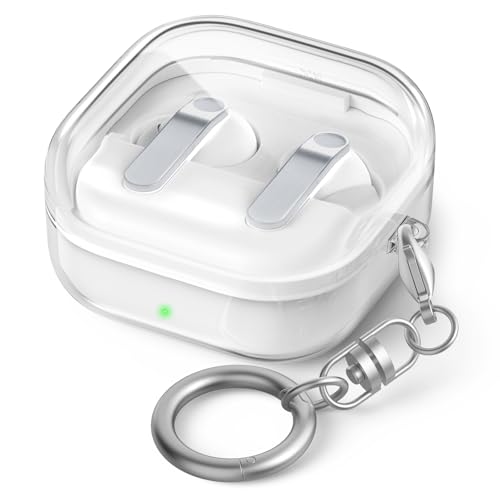AhaStyle �N���A�P�[�X�iSamsung Galaxy Buds4 (2026) & Galaxy Buds4 Pro (2026) �p�j[���ϖh�~] �\�t�gTPU�ی�J�o�[ �X�L�� �T���X�� Galaxy Buds4 �V���[�Y��p�݌v �L��/���C��