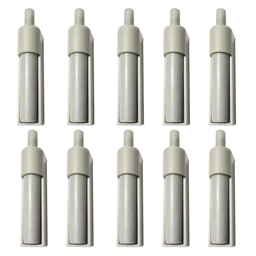 10 Pcs Softclose Door Dampers, Closer Buffers with Screws, Quiet Close Damper Buffer, Removable Door Dampers Soft Close, Grey Cabinet Damper for Retrofitting Furniture Doors