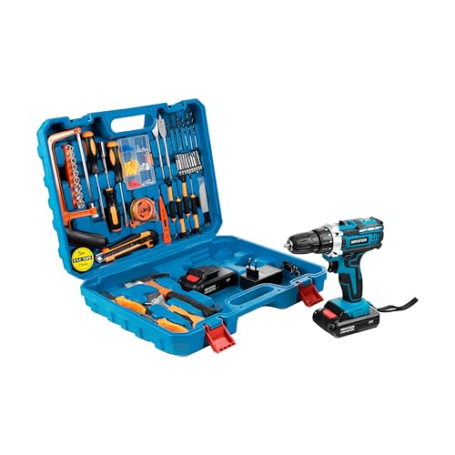 Parafusadeira e Furadeira Sem Fio a Bateria 21v com Kit 121 Peças