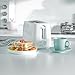 GEEPAS 2 Slice Toaster | 6 Browning Levels with Cancel Function | For Thin Small Bread Slice, Removable Crumb Tray Cool Touch Housing High Lift | Space-Saving Design | 1 Yr Warranty 650W White