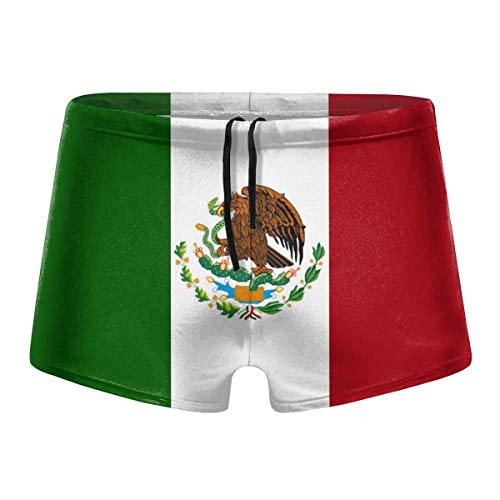 Mexican Flag Men Swimwear Swimsuits Surf Board Boxer Shorts Trunks Blac