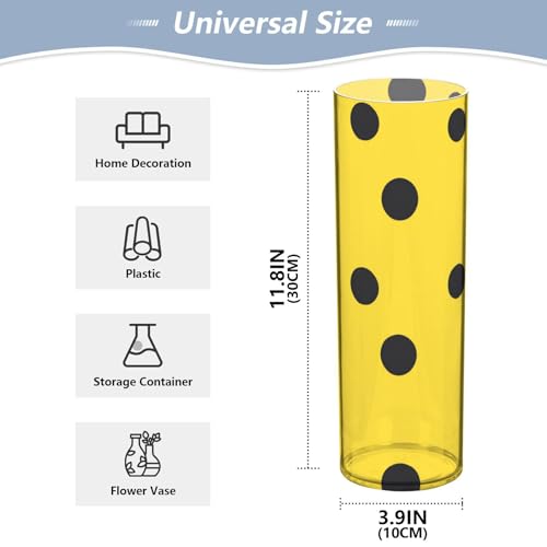 Jarron para centro de mesa amarillo estilo nórdico de 30 cm de alto 3