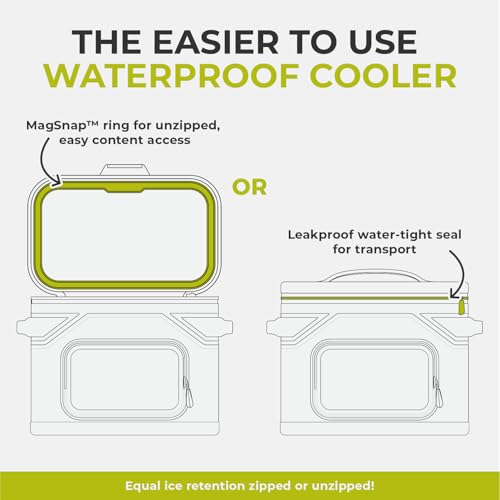 Image of CORE Magnetic Leak Proof Soft Cooler with Waterproof Zipper | Insulated Bag Portable Ice Chest Box | Best Soft Cooler for Food & Beverages for Tailgating, Car Camping, Travel, and Family Beach Picnics