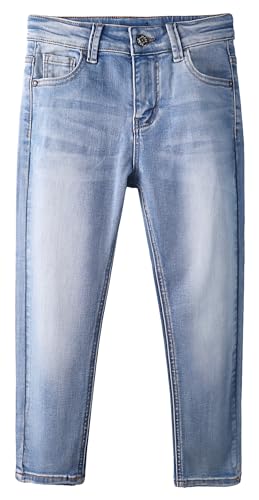 KIDSCOOL SPACE Boys Jeans,Little Boy Elastic Band Inside Stretchy Washed Soft Slim Cotton Denim Pants - Main Image