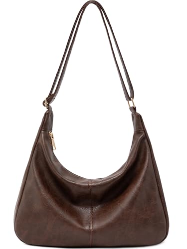 Bolso Hobo para mujer de cuero vegano retro miniatura 1