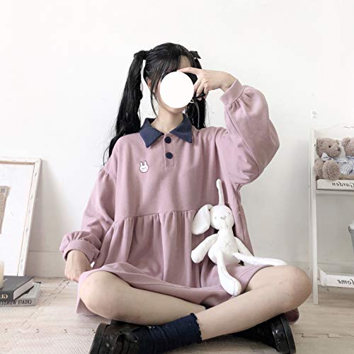 Packitcute Teen Girls Cute Dress Long Sleeve Lolita Casual Plus Size Comfy A-Line Dresses4