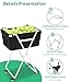 Ardier Foldable Tennis Ball Hopper Cart with Wheels, Portable Pickleball Holder Caddy Holds 175 Tennis Balls or 140 Pickleballs, Lightweight Baseball Basket Collector for Court Training & Coaching,W