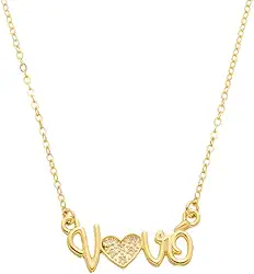 Colar Vovó com Pedras de Zircônia – Semijoia Banhada a Ouro 18K, Presente para Avó- Hipoalergênico