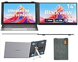 Blackview SCM6 Laptop Bildschirm Erweiterung (600g 4.5mm Ultraflach), 14" FHD IPS TÜV SÜD Portable Monitor, Laptop Monitor Erweiterung für 13“-17“ Laptops, Geeignet für Laptop/PC/Mac/PS3/4/5/Xbox
