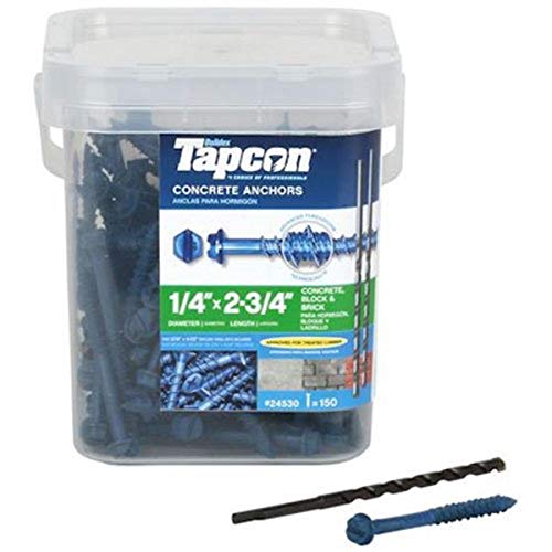 TAPCON 1/4 in. x 2-3/4 in. HEX WASHER HEAD SCREW ANCHOR 150CT