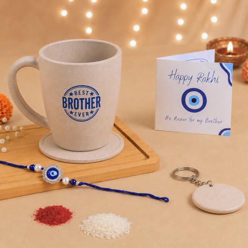 Image of Eha Earth Friendly Rakhi Gift for Brother Made with Rice Husk | Set of 1